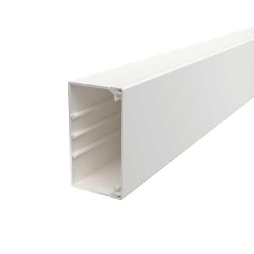 Calha com base perfurada 60x110x2000 Policloreto de vinilo branco puro RAL 9010