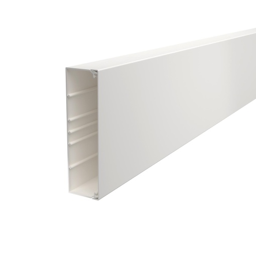 Calha com base perfurada 60x210x2000 Policloreto de vinilo branco puro RAL 9010