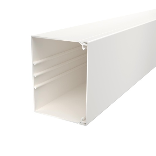 Calha com base perfurada 100x130x2000 Policloreto de vinilo branco puro RAL 9010