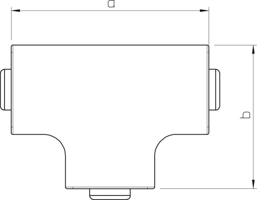 Derivação em T 15x30mm Policloreto de vinilo branco puro RAL 9010