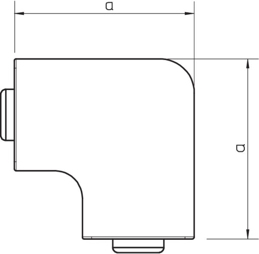 Ângulo plano 30x45mm Policloreto de vinilo branco puro RAL 9010