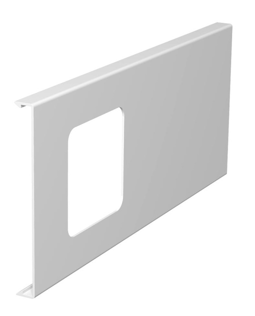 Tampa para aparelhagem simples 130x300mm Policloreto de vinilo branco puro RAL 9010