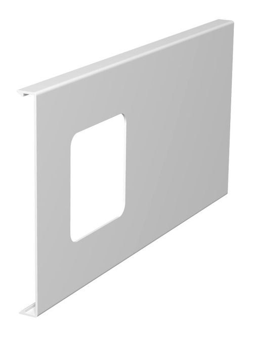 Tampa para aparelhagem simples 150x300mm Policloreto de vinilo branco puro RAL 9010