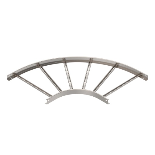 Ângulo 90 para caminhos de cabos escada 60x600 Aço inoxidável, livre de ferrugem 1.4301 A2 1.4301 brilhante, pós-tratamento aço inoxidável