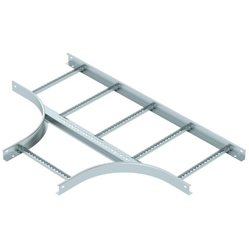 Derivação em T para caminhos de cabos escada 60x400 Aço galvanizado pelo método Sendzimir