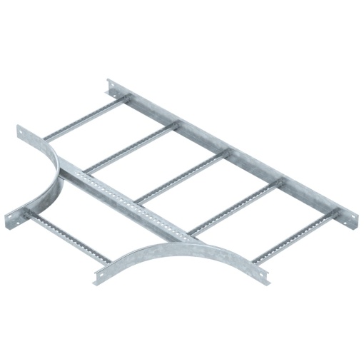 Derivação em T para caminhos de cabos escada 60x500 Aço galvanizado por imersão a quente após maquinação