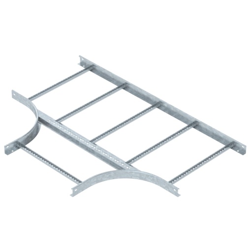 Derivação em T para caminhos de cabos escada 60x600 Aço galvanizado por imersão a quente após maquinação
