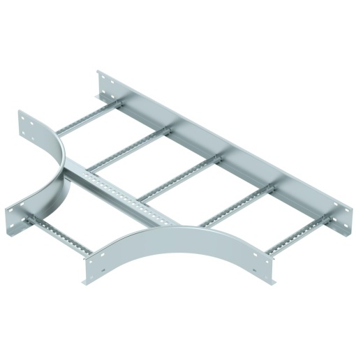 Derivação em T para caminhos de cabos escada 110x400 Aço galvanizado pelo método Sendzimir