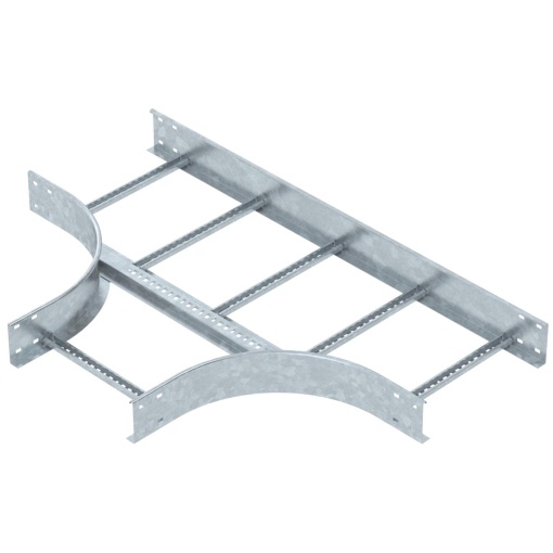 Derivação em T para caminhos de cabos escada 110x400 Aço galvanizado por imersão a quente após maquinação