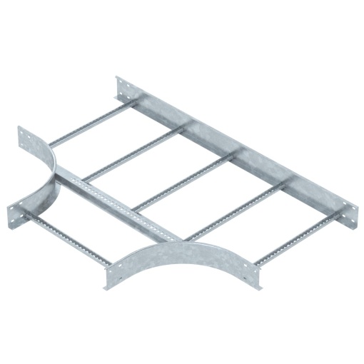 Derivação em T para caminhos de cabos escada 110x600 Aço galvanizado por imersão a quente após maquinação
