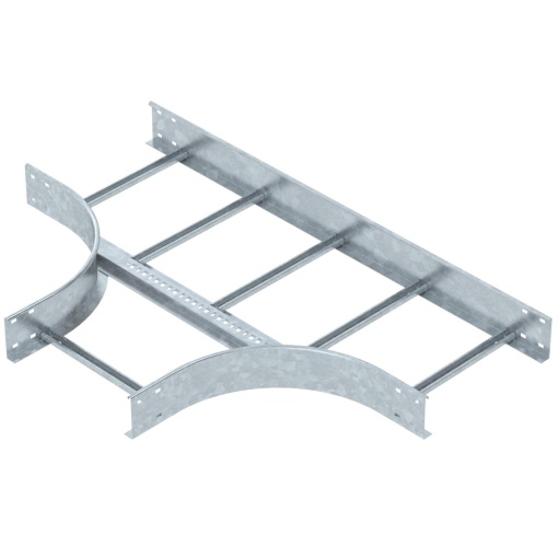 Derivação em T para caminhos de cabos escada 110x400 Aço galvanizado por imersão a quente após maquinação