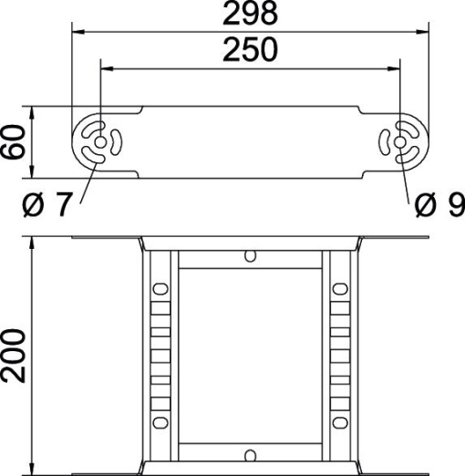 Elemento do ângulo regulável para caminhos de cabos escada 60x200 Aço Galvanizado por imersão a quente após maquinação zinco