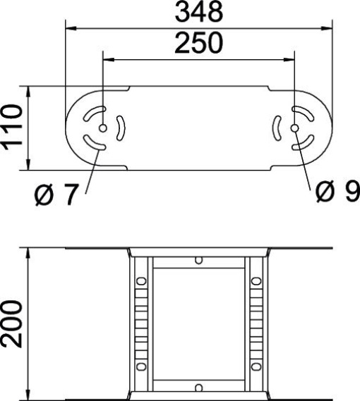 Elemento do ângulo regulável para caminhos de cabos escada 110x200 Aço galvanizado por imersão a quente após maquinação