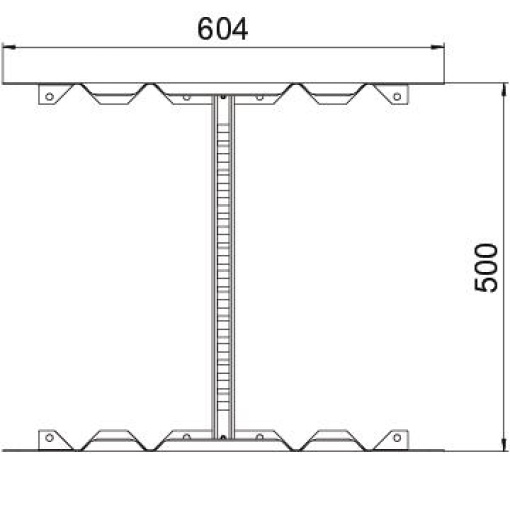 União multifuncional para caminhos de cabos escada 60x500 Aço galvanizado pelo método Sendzimir zinco