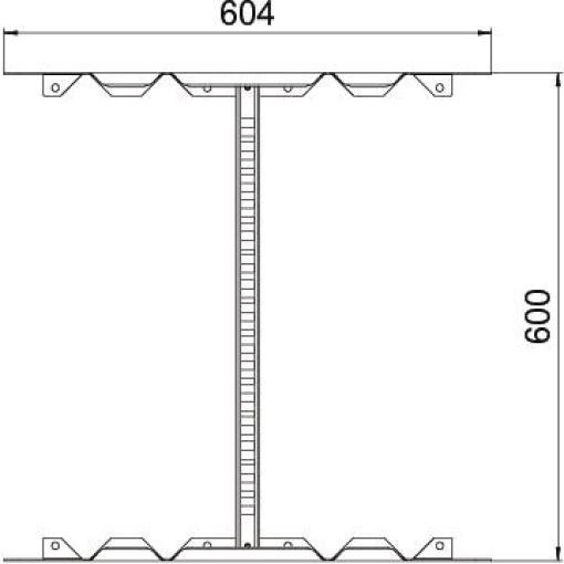 União multifuncional para caminhos de cabos escada 60x600 Aço galvanizado pelo método Sendzimir zinco