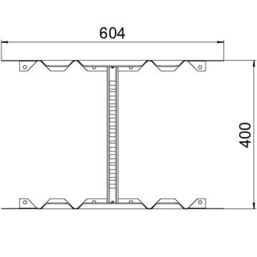 União multifuncional para caminhos de cabos escada 60x400 Aço Galvanizado por imersão a quente após maquinação zinco