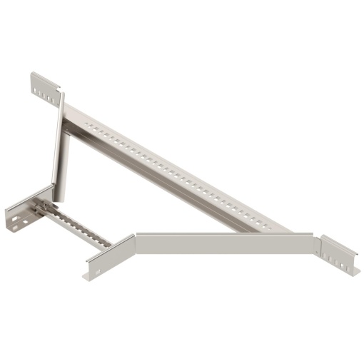 Derivação simples para caminhos de cabos escada 60x300 Aço inoxidável A4 1.4571 brilhante, pós-tratamento