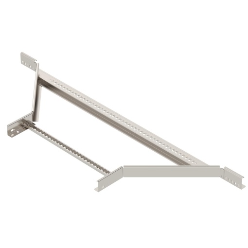 Derivação simples para caminhos de cabos escada 60x600 Aço inoxidável A4 1.4571 brilhante, pós-tratamento