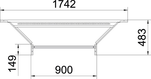 Add-on tee for cable ladder 110x900 Aço Galvanizado por imersão a quente após maquinação zinco