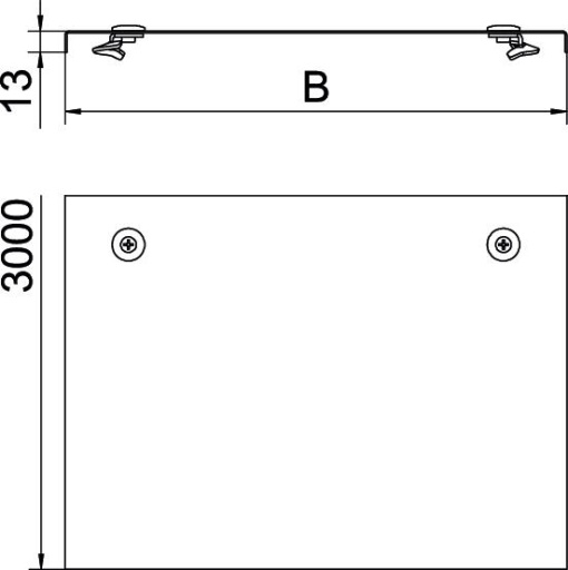Tampa com ferrolho Sistema grandes vãos 110 e 160 300x3000 Aço galvanizado pelo método Sendzimir