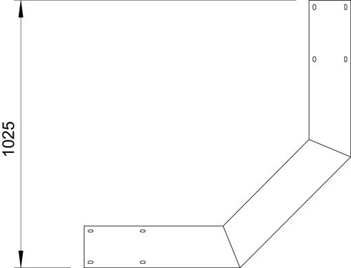 Ângulo 90 ascendente para escada grandes vãos 160 160x200 Aço galvanizado por imersão a quente após maquinação