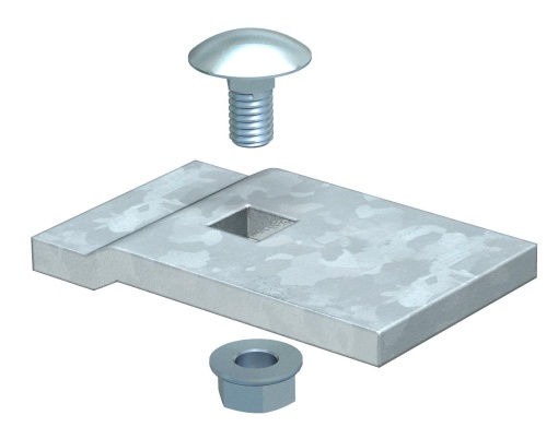 Peça de aperto para escada grandes vãos 60x35 Aço galvanizado por imersão a quente após maquinação