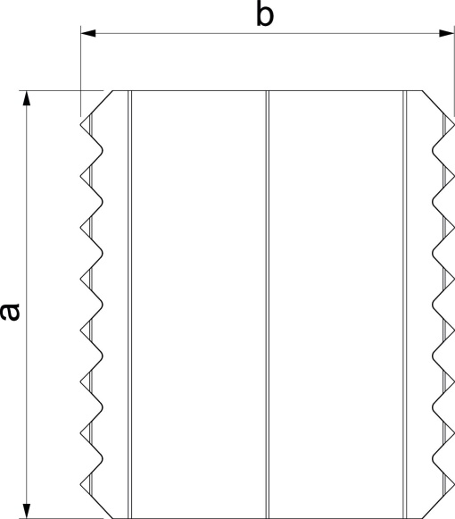 União 80mm Aço inoxidável A2 1.4310 brilhante, pós-tratamento