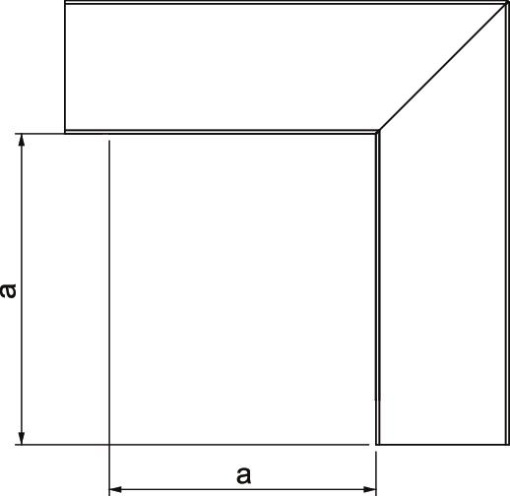 Ângulo plano com tampa 40x60mm Aço galvanizado pelo método Sendzimir