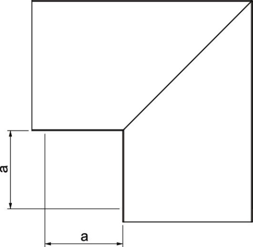 Ângulo plano com tampa 60x200mm Aço galvanizado pelo método Sendzimir
