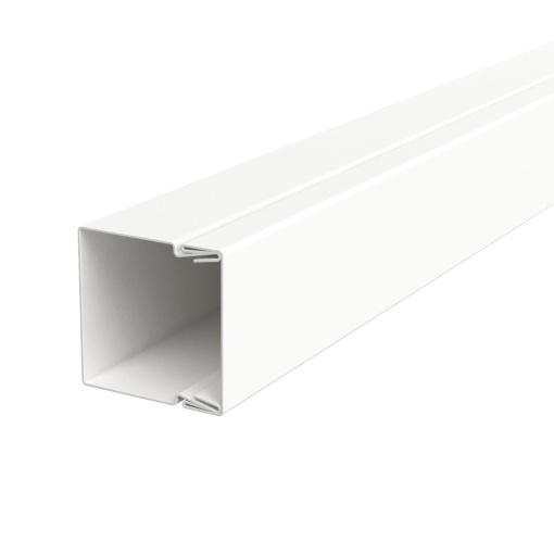 Calha com base perfurada 30x30x2000 Aço com galvanização contínua  com revestimento de plástico branco puro RAL 9010
