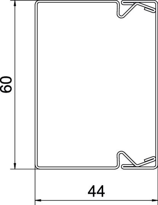 Calha com base perfurada 40x60x2000 Aço com galvanização contínua  com revestimento de plástico branco puro RAL 9010