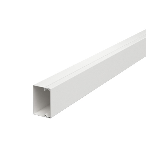 Calha com base perfurada 40x60x2000 Aço com galvanização contínua  com revestimento de plástico branco puro RAL 9010
