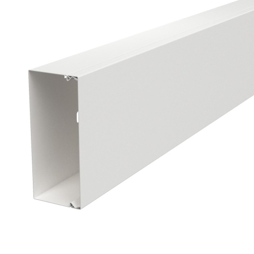 Calha com base perfurada 60x150x2000 Aço com galvanização contínua  com revestimento de plástico branco puro RAL 9010
