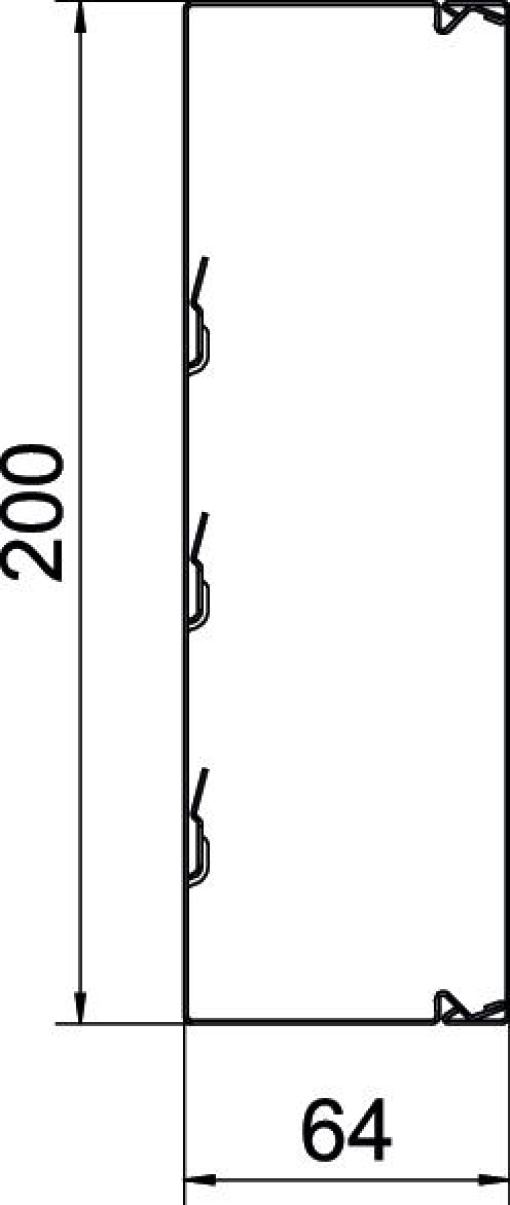 Calha com base perfurada 60x200x2000 Aço com galvanização contínua  com revestimento de plástico branco puro RAL 9010