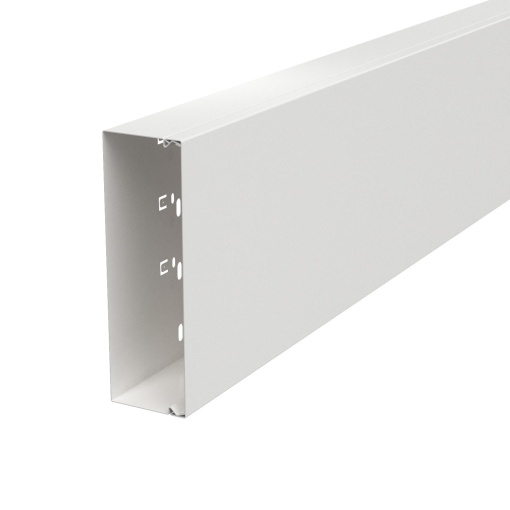 Calha com base perfurada 60x200x2000 Aço com galvanização contínua  com revestimento de plástico branco puro RAL 9010
