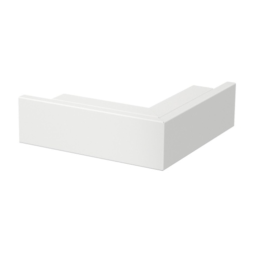Ângulo externo com tampa 40x60mm Aço com galvanização contínua  com revestimento de plástico branco puro RAL 9010
