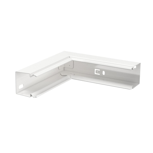 Ângulo interno 40x60mm Aço com galvanização contínua  com revestimento de plástico branco puro RAL 9010