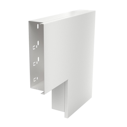Ângulo plano com tampa 60x200mm Aço com galvanização contínua  com revestimento de plástico branco puro RAL 9010