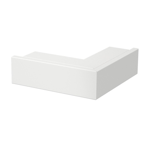 Ângulo externo com tampa 60x60mm Aço com galvanização contínua  com revestimento de plástico branco puro RAL 9010