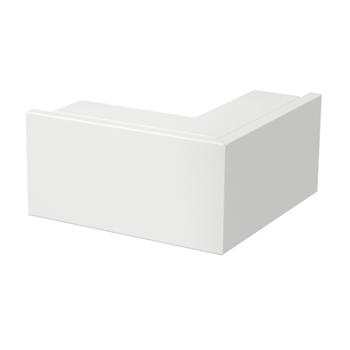 Ângulo externo com tampa 60x100mm Aço com galvanização contínua  com revestimento de plástico branco puro RAL 9010