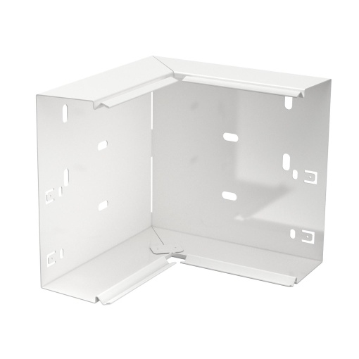 Ângulo interno 60x150mm Aço com galvanização contínua  com revestimento de plástico branco puro RAL 9010