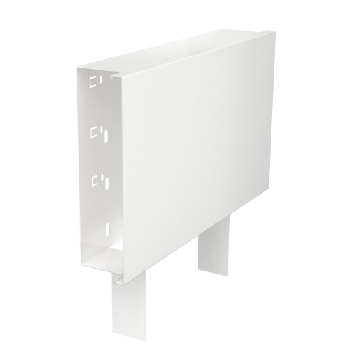 Derivação em T com tampa 60x200mm Aço com galvanização contínua  com revestimento de plástico branco puro RAL 9010