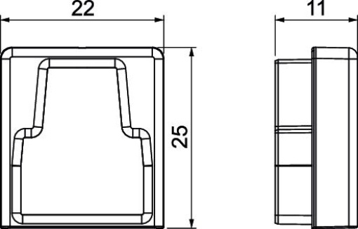 Edge protection ring 20x20mm Elastómero termoplástico preto grafite RAL 9011