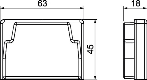 Edge protection ring 40x60mm Elastómero termoplástico preto RAL 9011