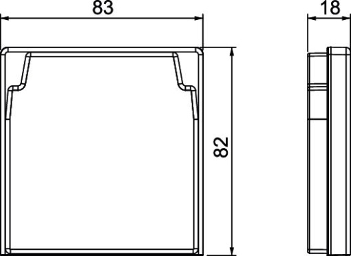 Edge protection ring 80x80mm Elastómero termoplástico preto RAL 9011