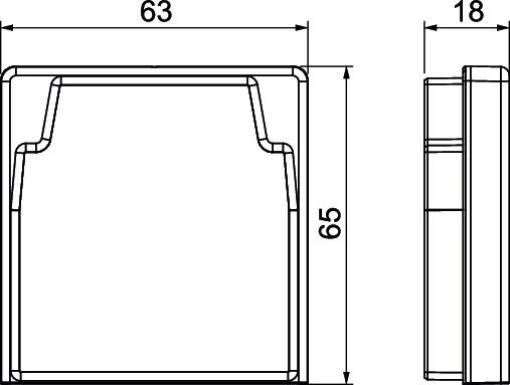 End piece 60x60mm Elastómero termoplástico preto grafite RAL 9011