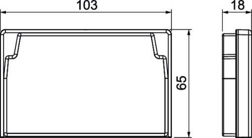 End piece 60x100mm Elastómero termoplástico preto grafite RAL 9011