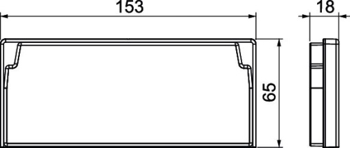 End piece 60x150mm Elastómero termoplástico preto grafite RAL 9011
