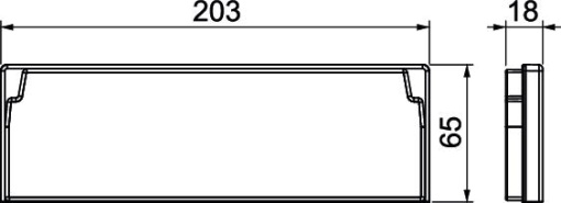 End piece 60x200mm Elastómero termoplástico preto grafite RAL 9011