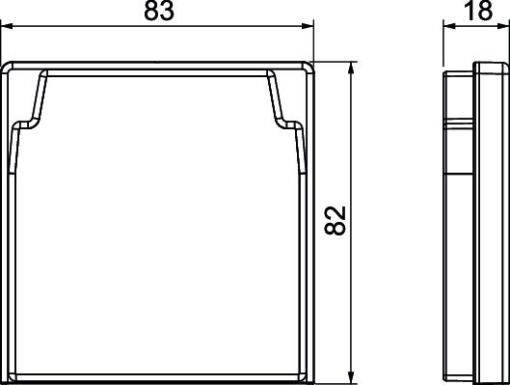 End piece 80x80mm Elastómero termoplástico preto grafite RAL 9011